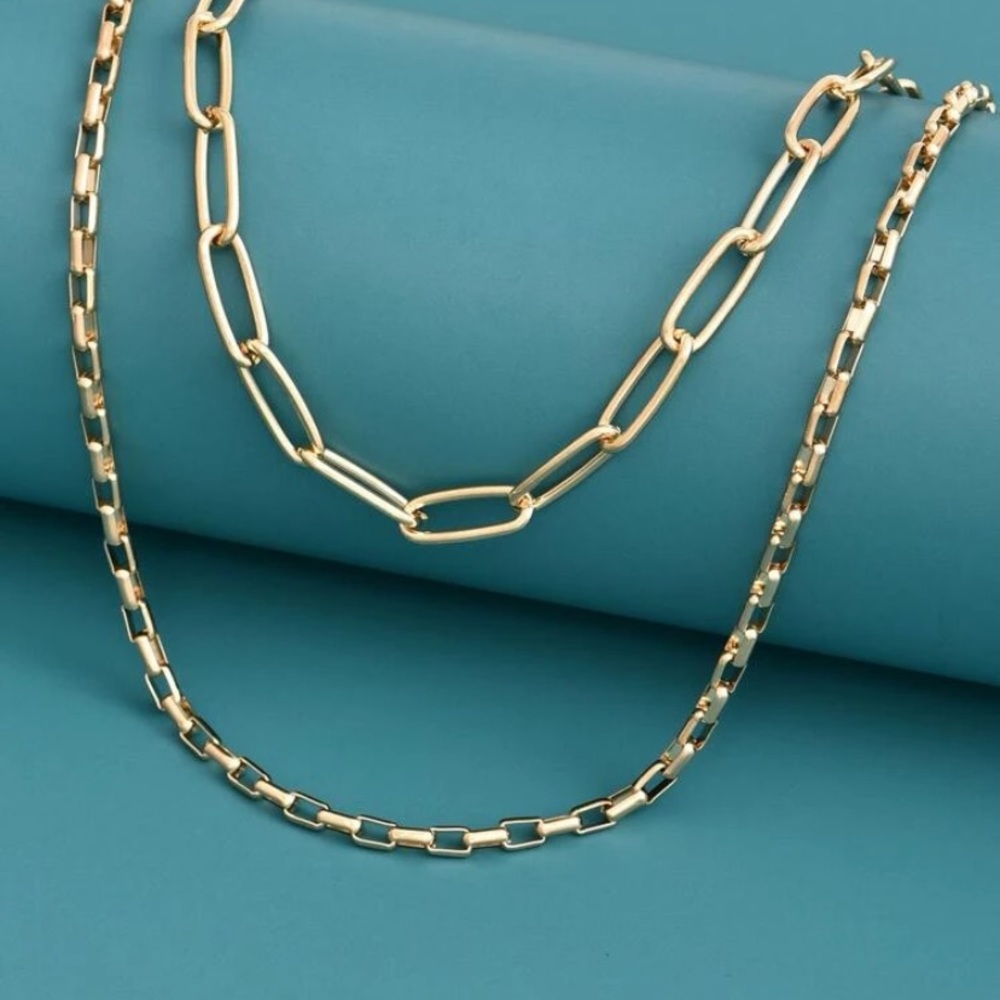 LAST one! Gold chain choker necklaces (set of 2) - Picture 5 of 8